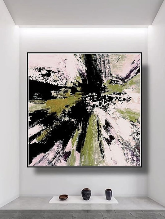 Abstract Large Painting Original Abstract Home Decor Canvas Large Abstract Wall Art Brown Oil Abstract Painting Acrylic Minimalist Painting 36" x 36"
