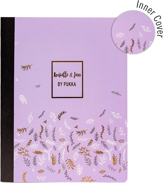 Pukka Pad, Composition Notebooks - 3 Pack of Journals Featuring 140 Pages of College Ruled 80GSM Paper with Sturdy Cover Stock - 9.75 x 7.5in - Rochelle and Jess