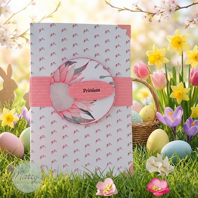 Matty's Crafting Joy Floral Grace 12x12 Double Sided Scrapbook Cardstock Paper Pad, 24 Floral Designer Patterned Paper Pack