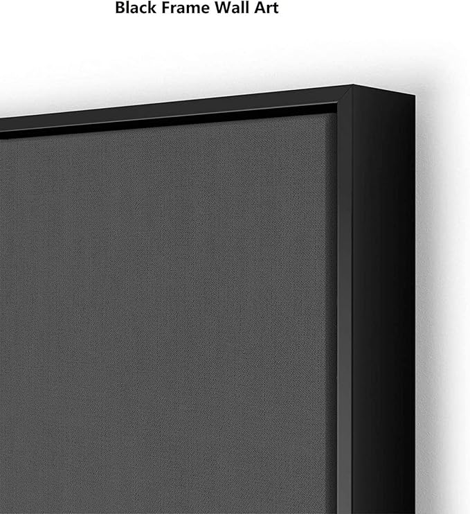 ZHMANLUCK Abstract Black and White Painting Artwork for Office Extra Large Wall Decor Home Decoration 100x200cm/(39x79inch) with-Black-Frame