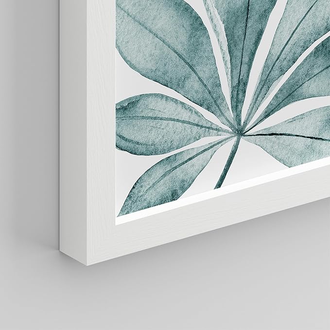 SIGNWIN Framed Poster Bathroom Decor, Wall Art Room Decor Multicolor for Living Room, Bedroom, Office Pastel Tropical Jungle Botanical Flower Plants Nature Abstract Shapes - 12"x16"x 8 White