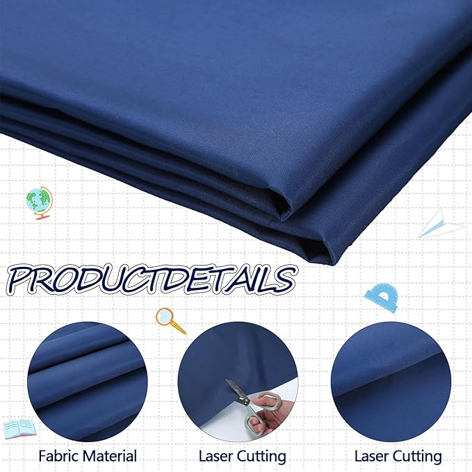 Bulletin Board Fabric 48 '' x 107 '' Class Fabric for Classroom Bulletin Board Decor, Pillows, Curtains, Crafts(Navy)