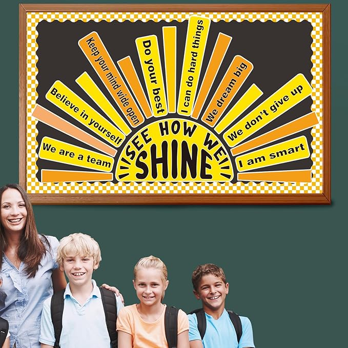 Spring Bulletin Board Set Classroom Affirmation Station Sunshine Decorations Summer Motivational Positive Wall Decor Growth Mindset Mental Health Posters for Teachers School Supplies