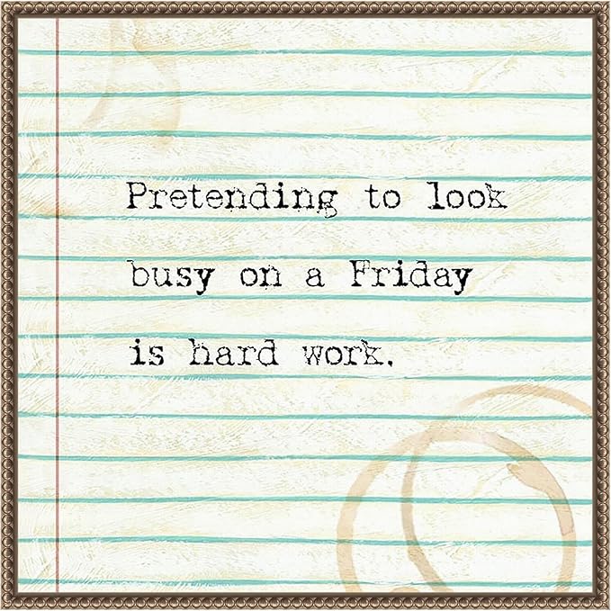 Amanti Art Framed Canvas Wall Art 22x22 Office Snark IV by Studio W, Framed Wall Art Canvas, Typography Artwork, Traditional Decor, Medium Poster Painting for Living Room, Bedroom, Bathroom, Kitchen,
