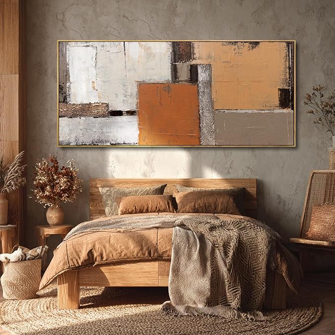 Artexist Modern Wood Wall Decor Geometric Wall Art Abstract Decorative Painting 32"x70" Large Pictures for Bedroom Decorations for Office