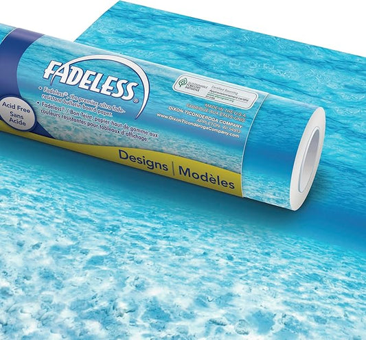 Fadeless Bulletin Board Paper, Fade-Resistant Paper for Classroom Decor, 48” x 12’, Under the Sea, 1 Roll