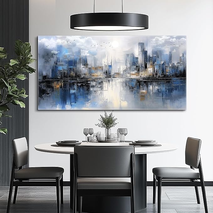 FUHAIHUA Large Wall Decor For Living Room Canvas Wall Art For Office Wall Decorations For Bedroom Abstract Watercolor Painting Artwork Room Home Decor 24x48 In