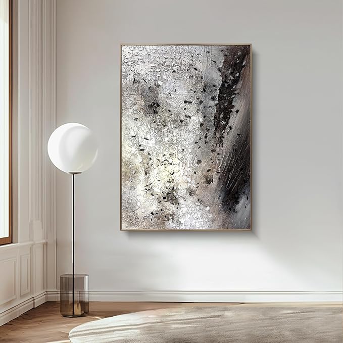 BrightA Large hand-painted abstract wall art piece. Modern style texture relief decoration. Key wall decoration for the living room 27.5"x39.4"