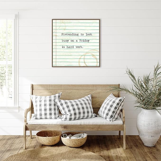 Amanti Art Framed Canvas Wall Art 30x30 Office Snark IV by Studio W, Framed Wall Art Canvas, Typography Artwork, Traditional Decor, Large Poster Painting for Living Room, Bedroom, Bathroom, Kitchen,