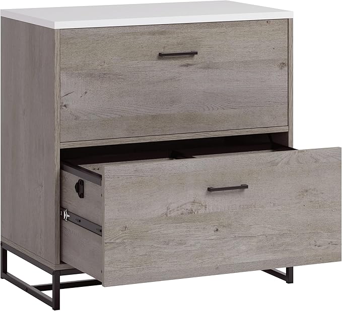 Sauder Tremont Row 2-Drawer Lateral File Cabinet, Mystic Oak Finish
