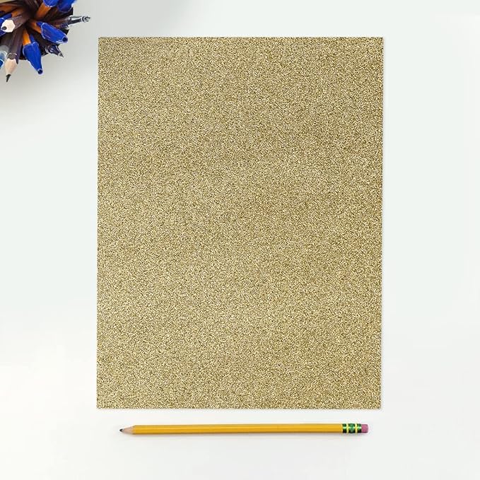 LUXPaper 8.5" x 11" Paper | Letter Size | Gold Sparkle | 90lb. Text | 1,000 Qty
