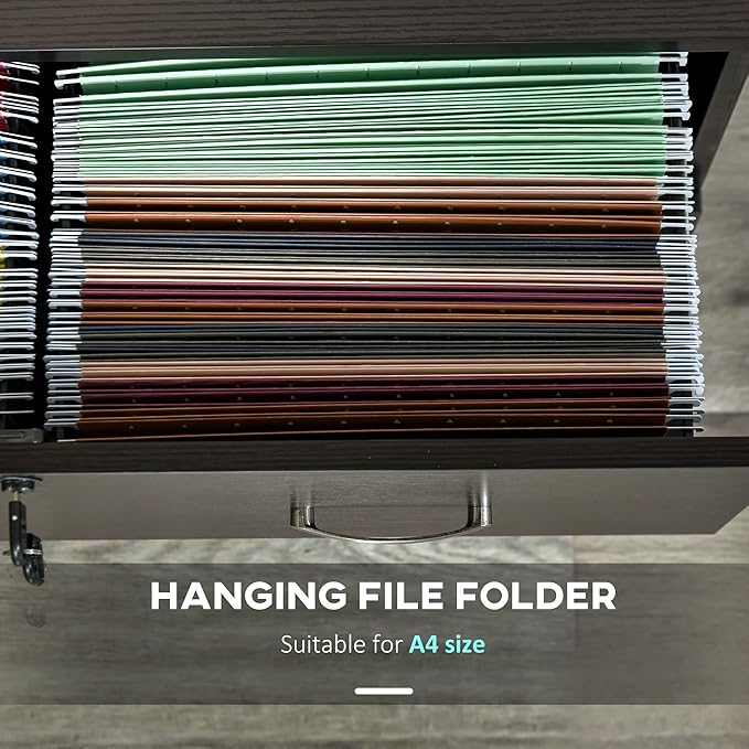 2 Drawer File Cabinet with Lock, Home Office Filing Organizer, for Letter Legal A4 Size Labeled Folders File Folder Storage, Wood Lateral Filing Cabinet (Espresso-D16.5*W29.25*H28.25in)