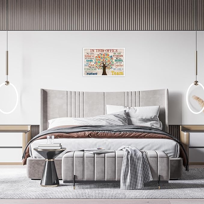 Trendy In This Office We Are A Team Inspirational Wall Art Work Positive Motivation Modern Canvas Posters Encouraging Sign Prints Painting For Office Living Room Wall Decor 8x12in Unframed
