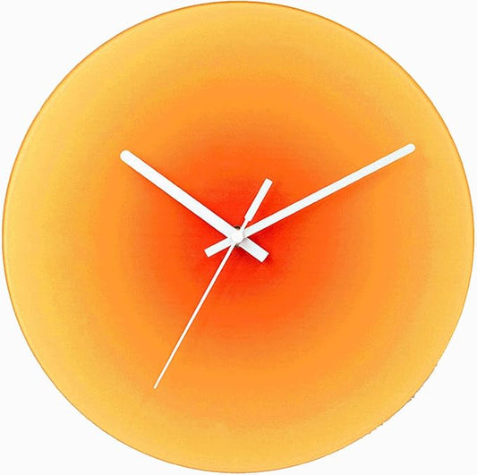 Sunset Wall Clock Non Ticking Wall Clocks Wall Clocks for Living Room Decor Silent Battery Operated Clock for Room/Office/Home/Kitchen Decor (Red) (Red) (Red)