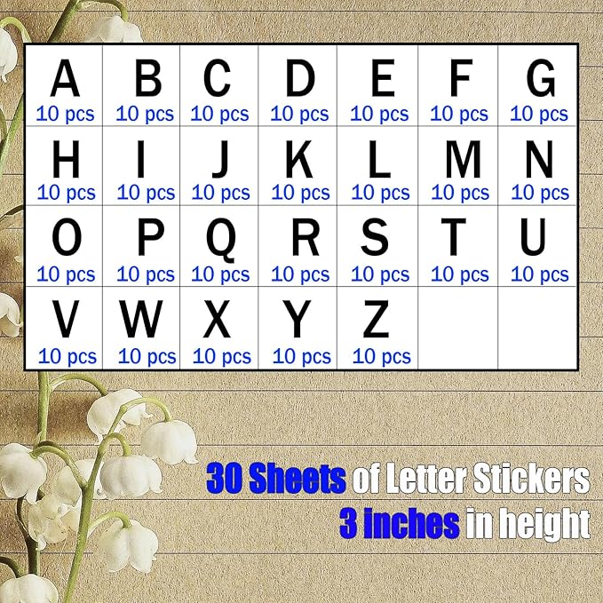 Bemeol Bulletin Board Letters 30 Sheets 3 Inch Stick on Letters Alphabet Cutout Letter for Bulletin Board Display School Classroom Home Decor(Gold)