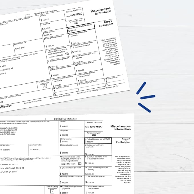 PrintWorks Professional Half Sheet Perforated Paper 8.5” x 11” - Perfect For W-2, 1099, & Statement Use - Made in the USA - 500 Sheets - 24 lb - A5 Paper - Printer Compatible - White (04118)