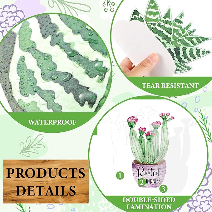 55 Pcs Plant Bulletin Board Decoration Plant Kindness Grow Greatness Bulletin Board Set Greenery Cutouts Positive Succulent Potted Kits for Back to School Classroom Elementary Teacher Decor