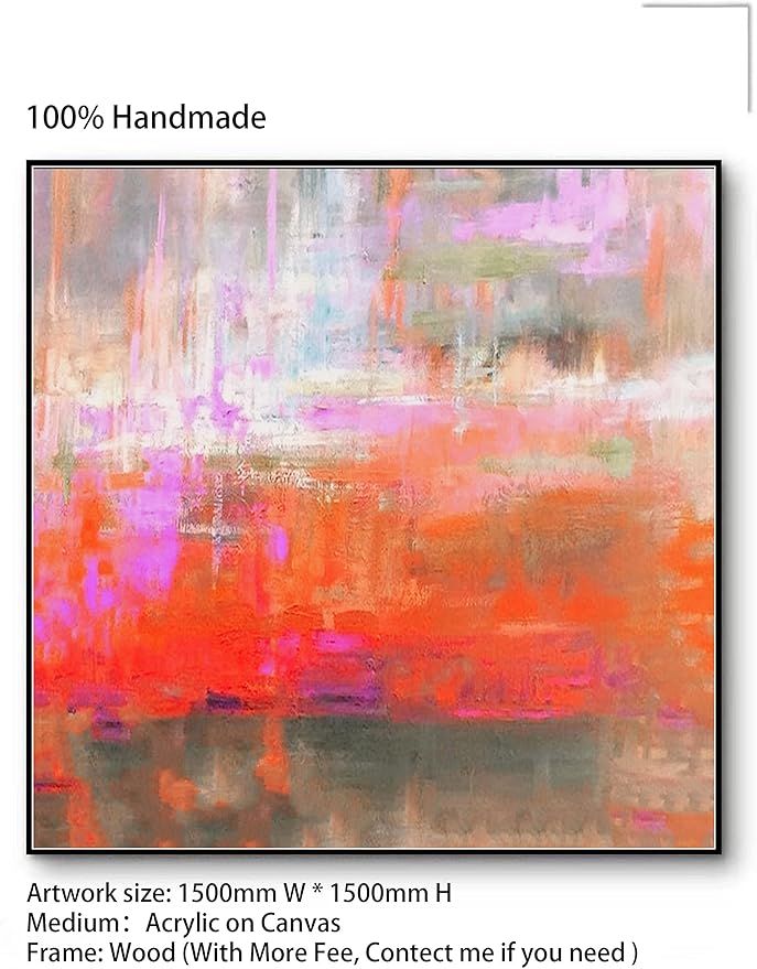 Extra Large Wall Art Original Painting on Canvas Contemporary Wallart Modern Abstract Living Room Wall ArtColorful Abstract Painting 36" x 36"