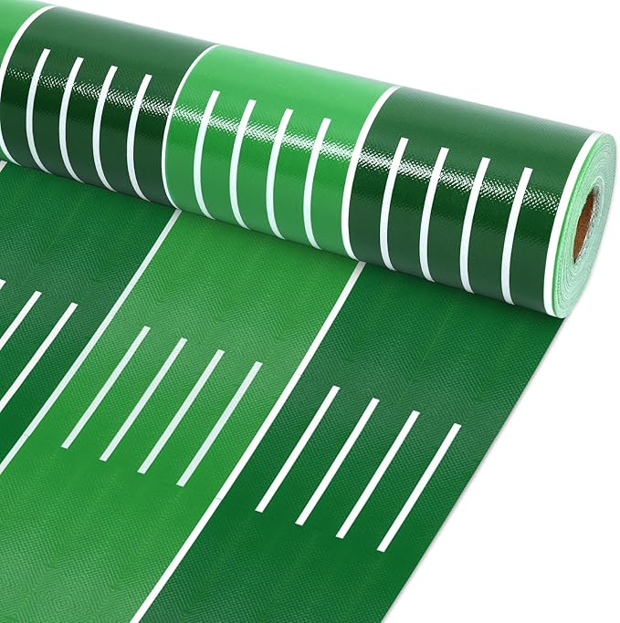 Football Bulletin Board Roll Sport and Racing Bulleting Boards Non-Woven Fabric Green Bulletin Board Fadeless Wrinkle Resistant Track and Field Sports Poster for Classroom Decor Wrap Craft