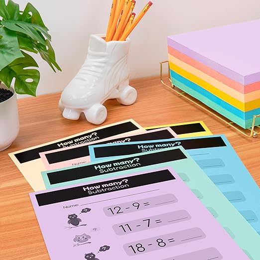 Astrobrights Mega Collection, Colored Paper, Punchy Pastel Assortment, Expanded 6‑Colors, 624 Sheets, 24 lb/89 GSM, 8.5" x 11" - More Colors, More Sheets! (91649)