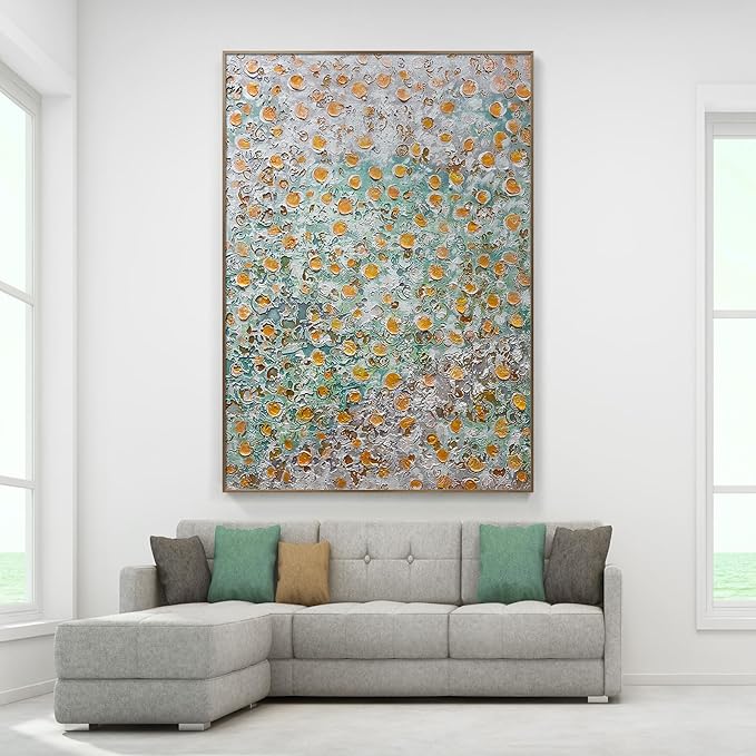 BrightA Green Grass Canvas Wall Art for Living Room Extra Large Wall Art Large Artwork for Living Room Large Wall Decor for Bedroom Office Wall Decor 63"x90.5"