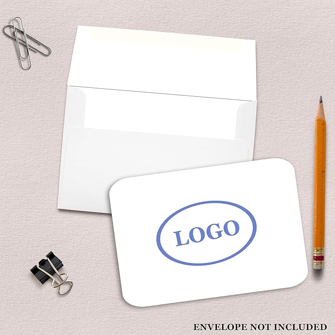 Blank White 4" x 6" Cardstock with Rounded Corners (75 Cards)
