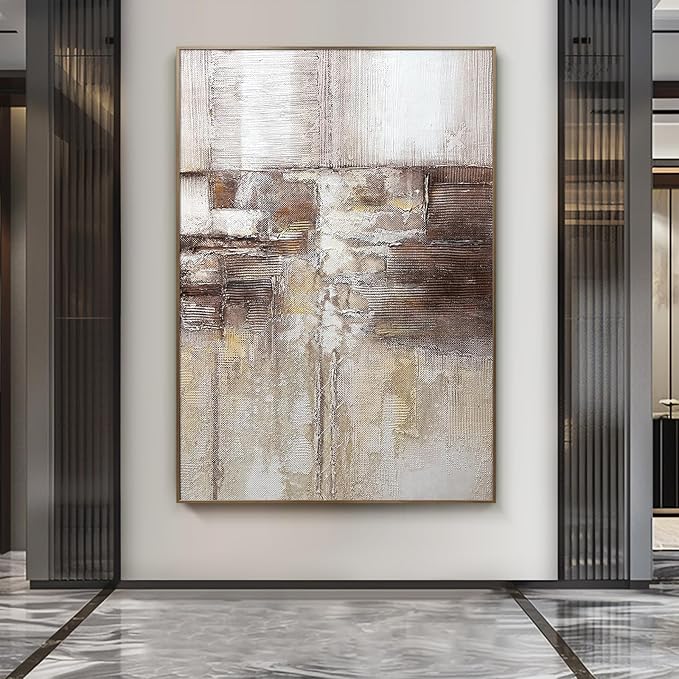 BrightA Autumn Forest River Large Artwork for Wall Large Wall Art for Living Room Hallway Living Room Wall Decor 55.1"x78.7"