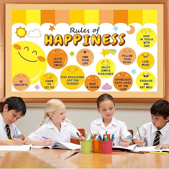 Sun Inspirational Bulletin Board Set Sunshine Motivational Classroom Bulletin Board Decoration Summer Back to School Positive Paper Cutouts Classroom Decorations for Office Chalkboard Decor Wall Door