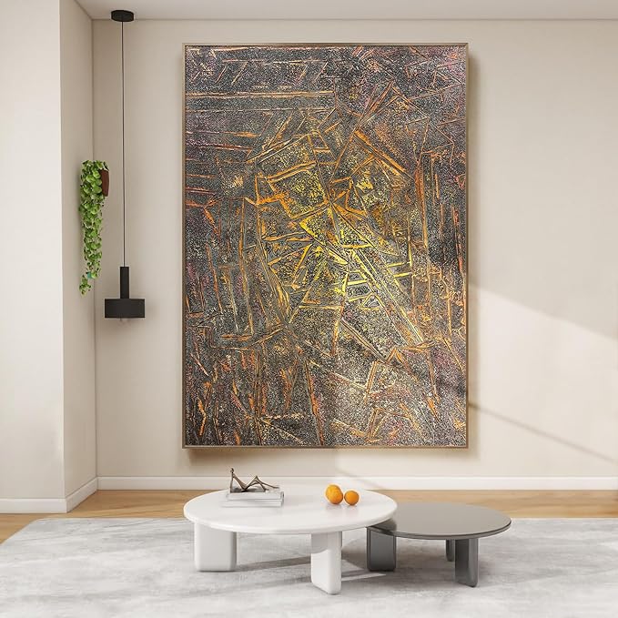 BrightA Dark Gray Texture Large Canvas Wall Art Large Living Room Wall Art for Living Room Bedroom Dining Room Wall Decor 55.1"x78.7"