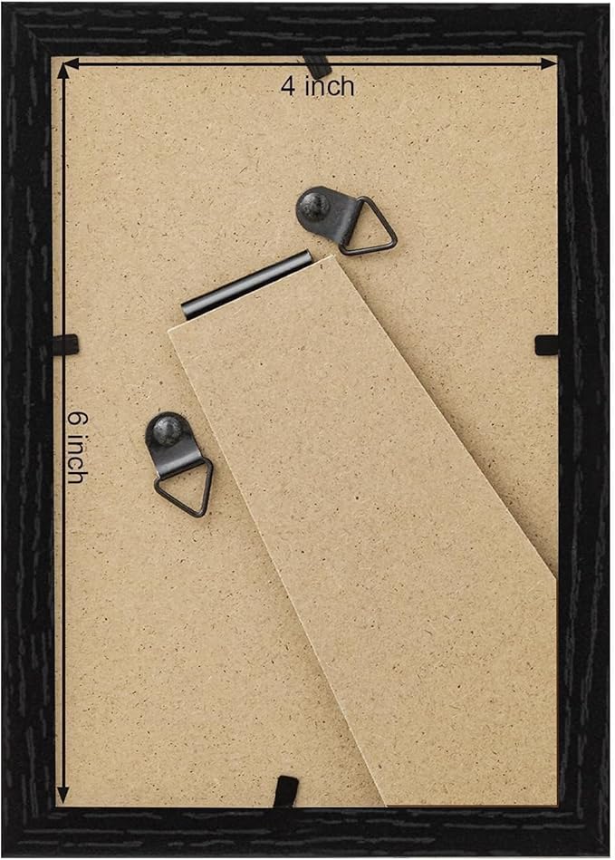 eletecpro 4x6 Picture Frames Set of 10, Picture Frame Collage Wall Decor Display 3.5x5 Photo With Mat or 4x6 without Mat, Home Decor Gallery Frame for Table Top or Wall Mounting, Black