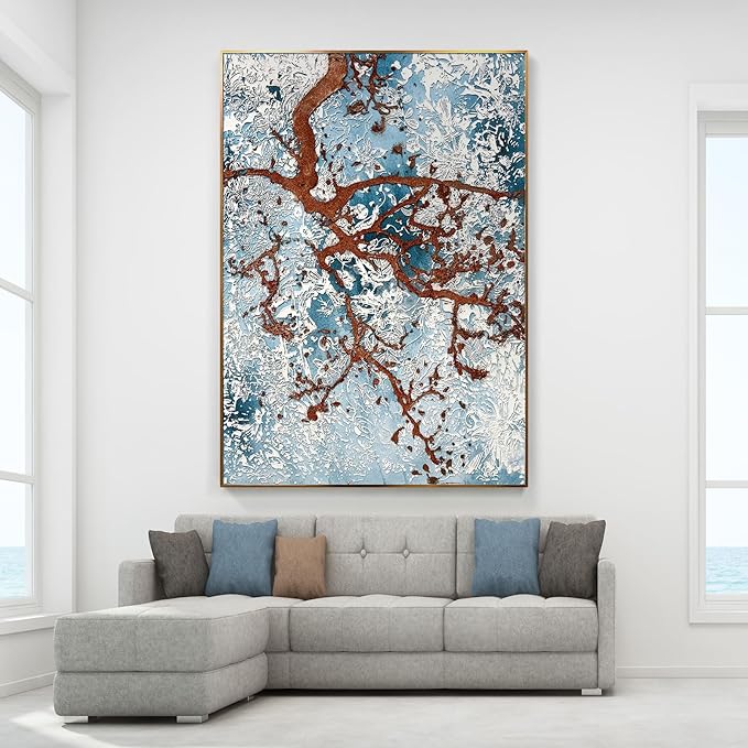 BrightA Winter Trees Large Canvas Wall Art Large Wall Decor Big Wall Paintings for Living Room Wall Bedroom Above Bed Wall Decor 55.1"x78.7"