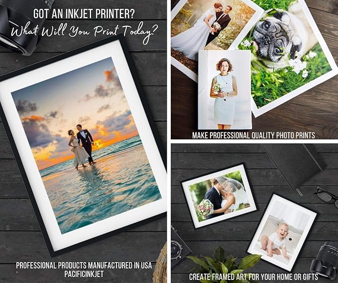 5x7 25 Sheets 12mil 205gsm 100% Cotton Fine Art Natural Matte Double Sided Inkjet Paper - Professional Archival Grade Paper for Inkjet Photo Printers - OBA Free Printer Paper for Photography and Art