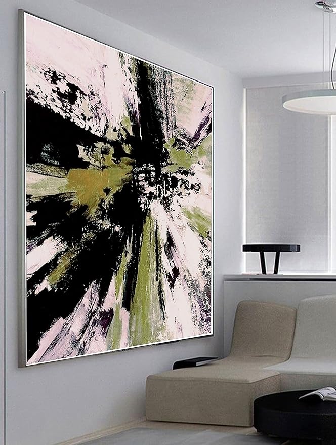 Abstract Large Painting Original Abstract Home Decor Canvas Large Abstract Wall Art Brown Oil Abstract Painting Acrylic Minimalist Painting 32" x 32"
