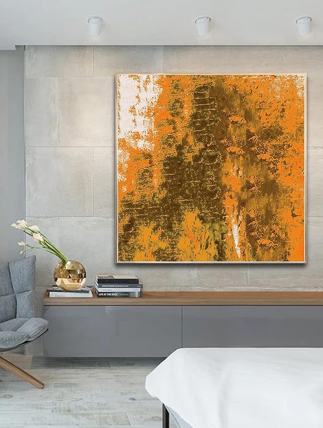 Modern Abstract Painting - Large Wall Decor, Oil Paintings On Canvas, Bedroom Wall Art, Acrylic Painting, Original Abstract Wall Art 36x36 inches