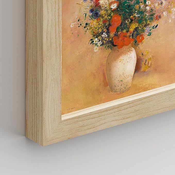 SIGNWIN Framed Poster Bathroom Decor, Wall Art Room Decor Multicolor for Living Room, Bedroom, Office Pastel Landscape Flowers Female Portrait Vintage Illustrations Bohemian - 8"x10"x 8 Natural