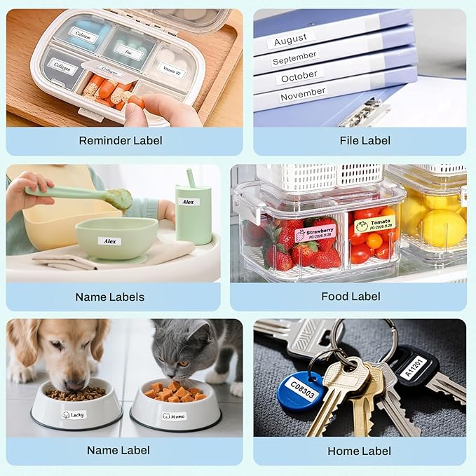 Mini Label Maker Machine with Tape, N12 Portable Bluetooth Label Printer, Thermal Sticker Labeler for Small Business, School, Home, Office(Green)