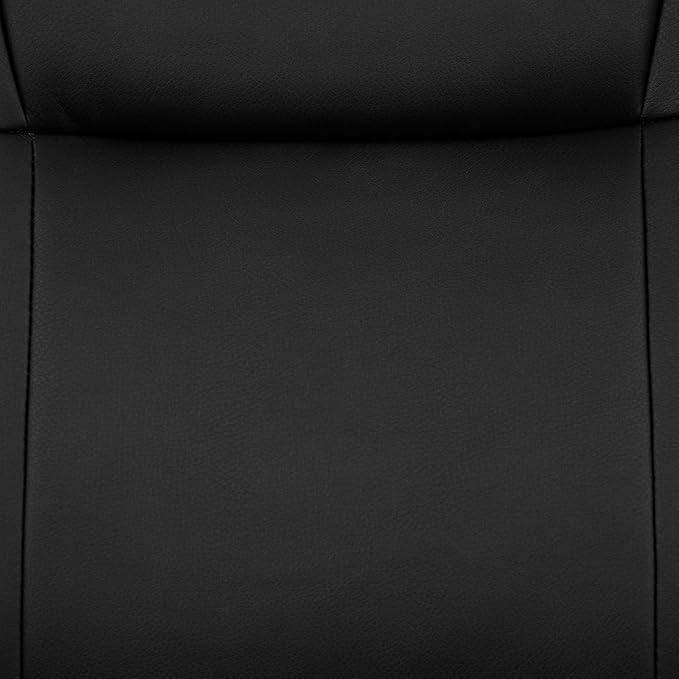Flash Furniture Coffman Flash Fundamentals Mid-Back LeatherSoft Office and Gaming Chair, Ergonomic Office Chair with Padded LeatherSoft Seat and Arms, Black