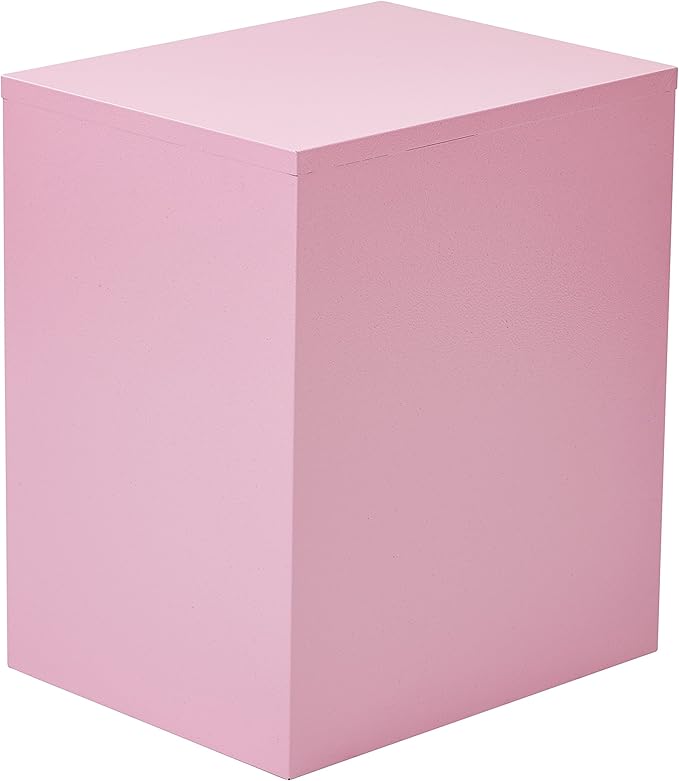 OSP Home Furnishings HPB Heavy Duty 3-Drawer Metal File Cabinet for Standard Files and Office Supplies, Pink Finish