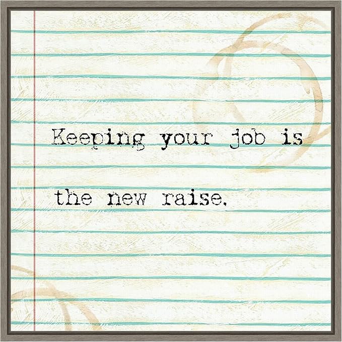 Amanti Art Framed Canvas Wall Art 16x16 Office Snark III by Studio W, Framed Wall Art Canvas, Humor Artwork, Country Rustic Decor, Small Poster Painting for Living Room, Bedroom, Bathroom, Kitchen,