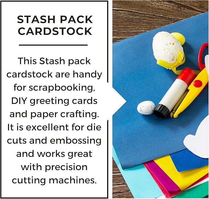 PA Paper Accents Stash Pack Cardstock Pack 12" x 12" Blues colored cardstock paper for card making, scrapbooking, printing, quilling and crafts, 65lb., 40 pieces