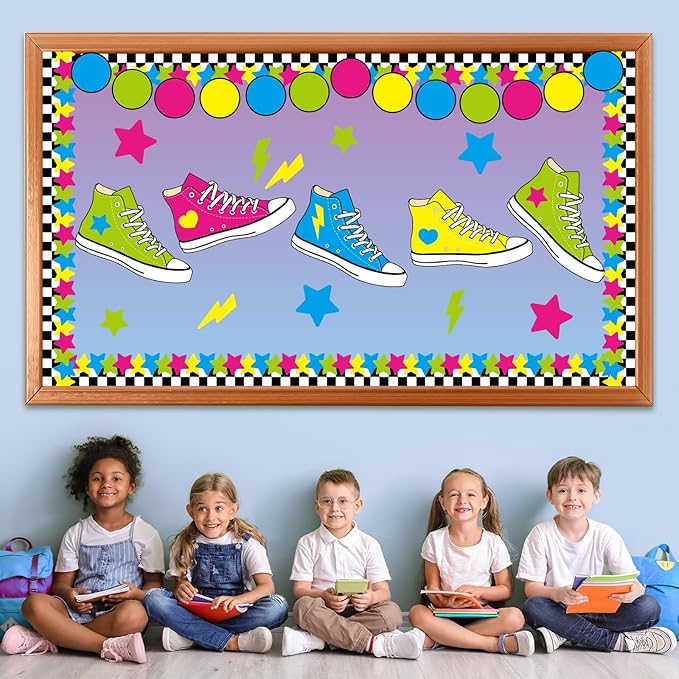 Qyeahkj 17.7in x 20ft Bulletin Board Paper Roll Bulletin Board Background Paper Fade Resistant Classroom Decoration Poster Art Craft Home Wall Education Decor Supplies Blue Purple