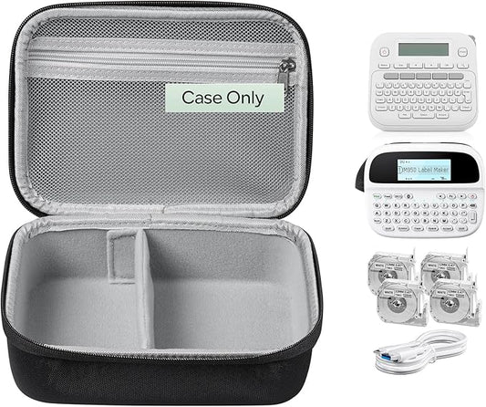 Phomemo Label Printer Hard Case- Compatible for M950 for P-Touch PTD220/PTD210 Home/Office Everyday Label Maker, Black (Case Only)
