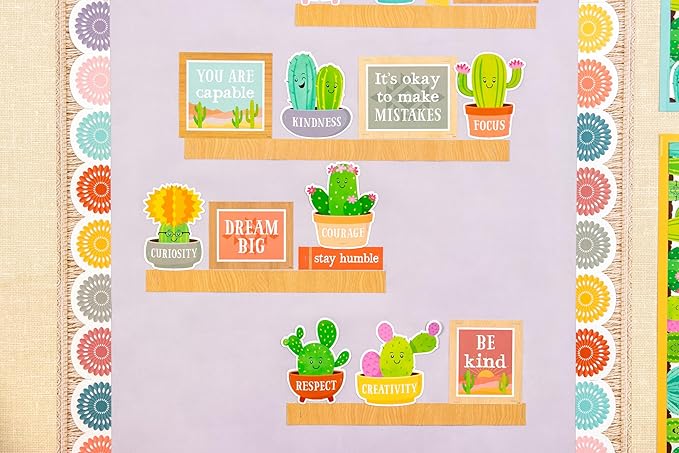 Teacher Created Resources Happy Cactus Crew Great Minds Grow Here Mini Bulletin Board (TCR6959)