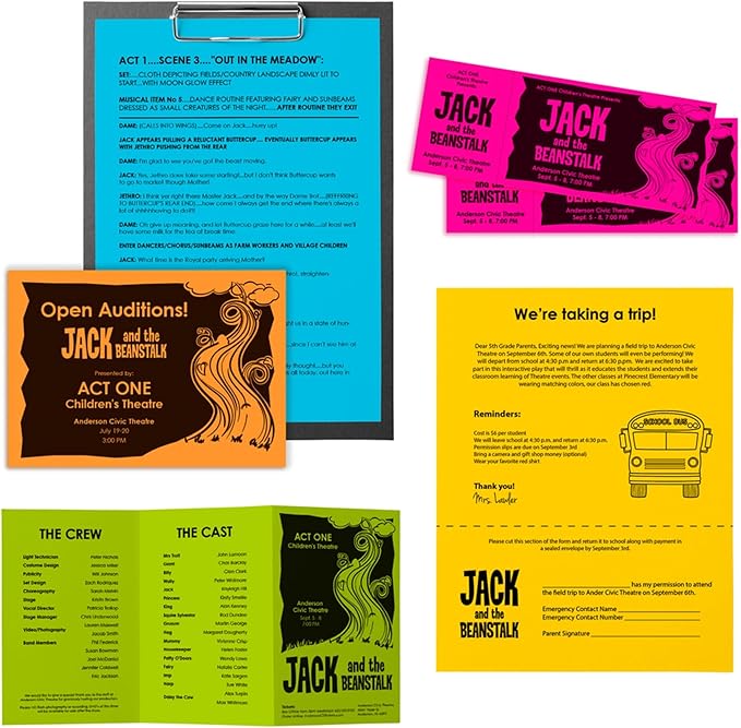 Neenah Astrobrights® Bright Color Paper, Letter Size Paper, 24 lb, Assorted Colors, 500 Sheets