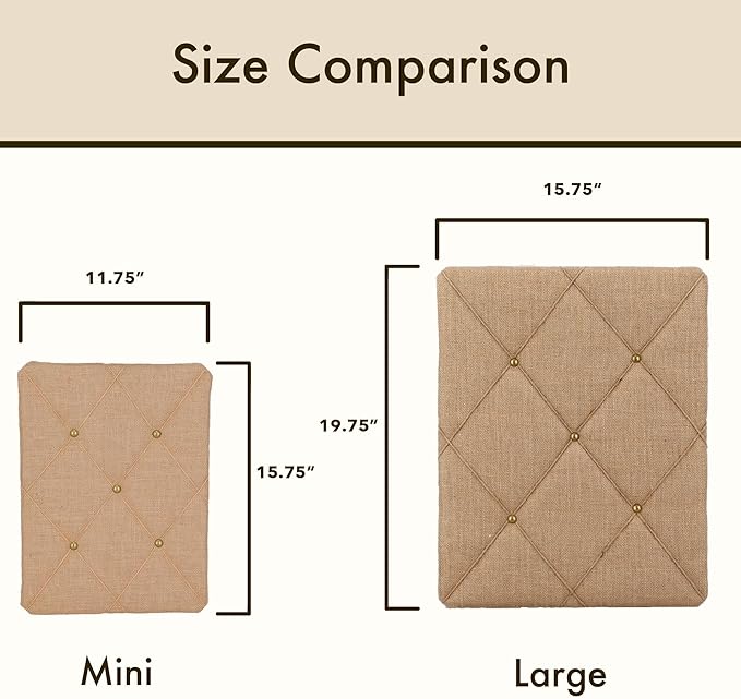 Burlap Covered with Criss-Cross Twine Bulletin Picture & Memo Board, 11.75 x 15.75