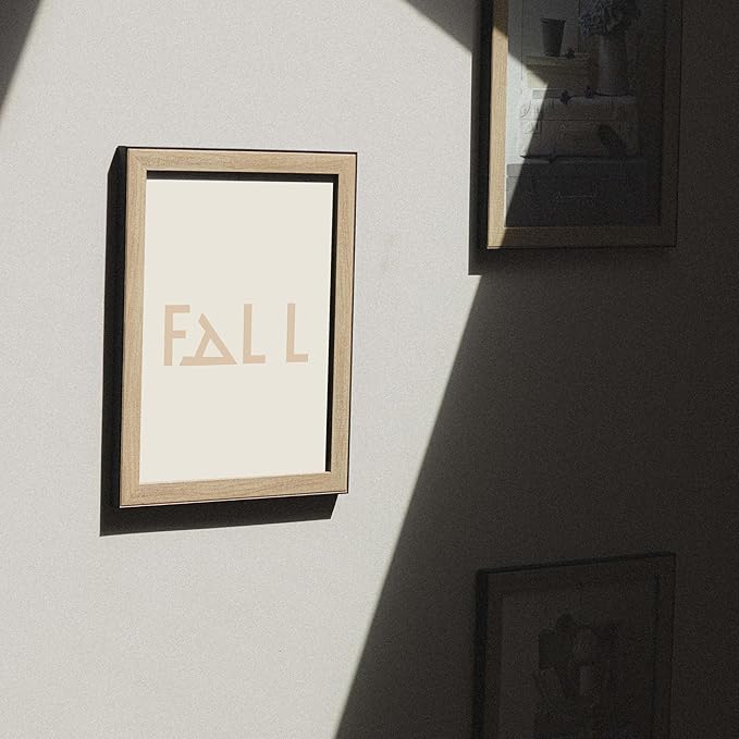 ALPINE INK CO. FALL Typography Glossy Poster - Calming, Modern, Seasonal Design - Minimalist Art - Graphic Design Typography - Living Room Wall Decor - 18x24 Unframed Glossy Wall Art