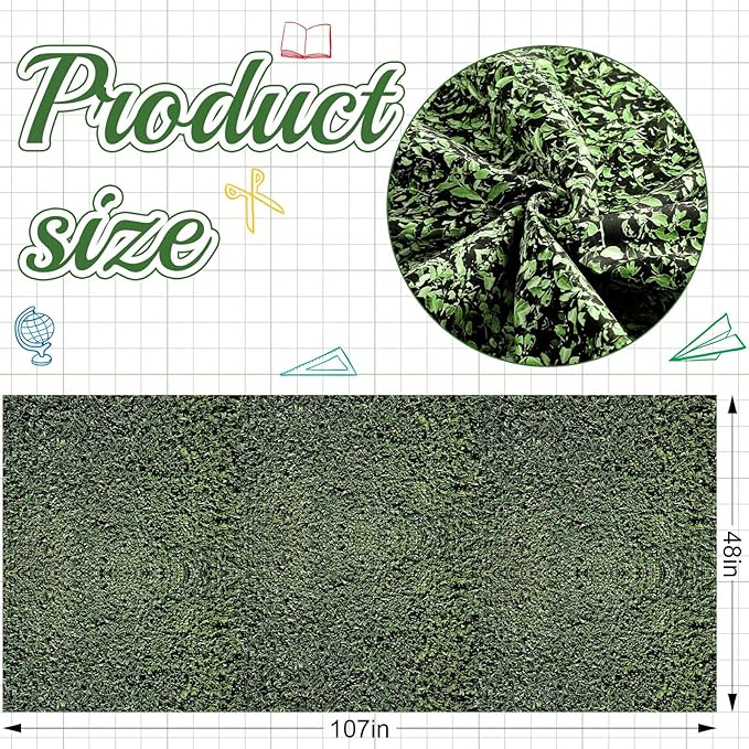 Bulletin Board Paper 48'' x 107'' Class Boards for Classroom Bulletin Boards Everyone is Welcome Classroom Board Decor Pillows Curtains Crafts(Greenery,1 Pc)