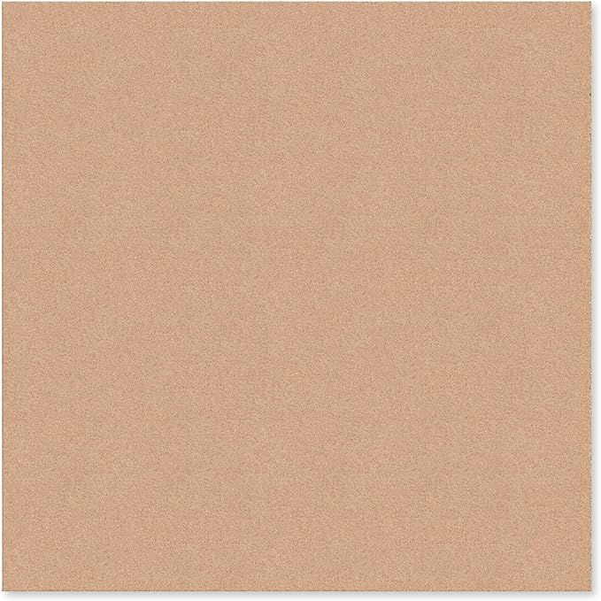 U Brands Cork Canvas Bulletin Board, 14" x 14" Inches, Frameless (463U00-04)