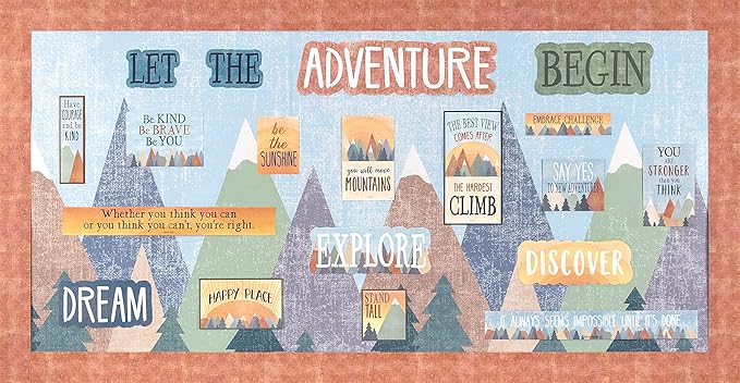 Teacher Created Resources Moving Mountains Let The Adventure Begin Mini Bulletin Board