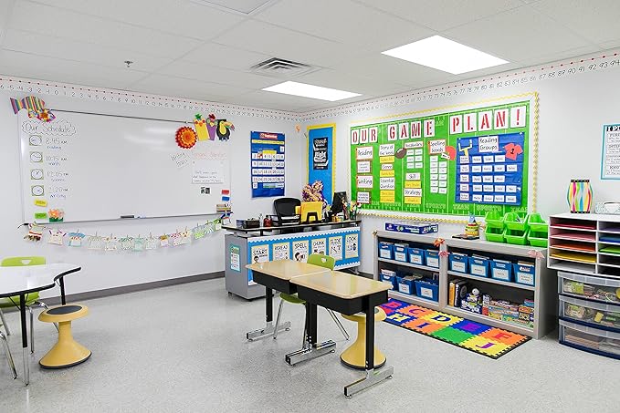 Fadeless Bulletin Board Paper, Fade-Resistant Paper for Classroom Decor, 48” x 12’, Lite Blue, 1 Roll